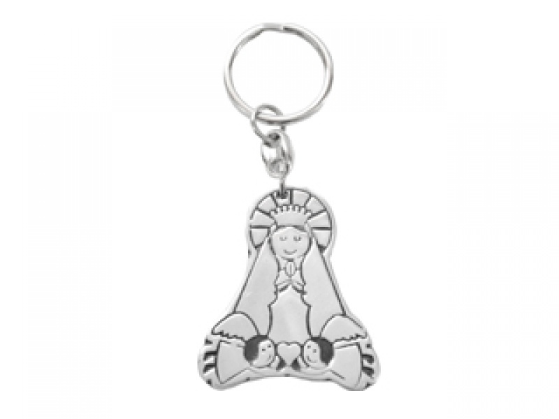 LLAVERO VIRGENCITA PLEASE 2 ANGELITOS LLAVEROS EN PEWTER CH